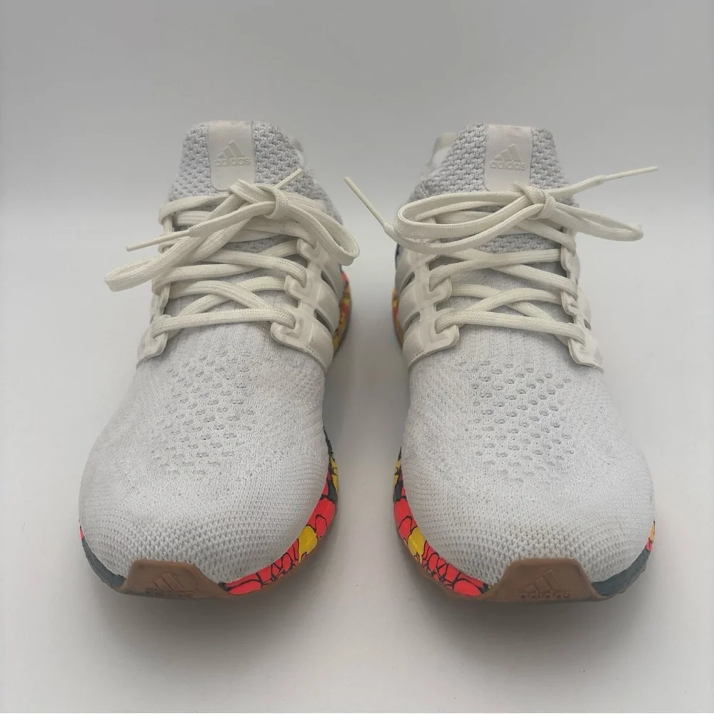 adidas White Athletic Shoes with‎ Colorful Sole - Picture 2 of 10